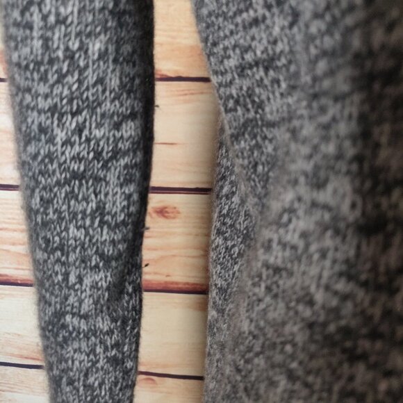 Aqua Marled Grey/Black Cashmere Crewneck Pullover Sweater - Picture 5 of 9